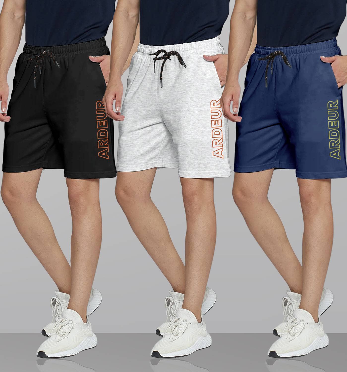 Ardeur Multi Cotton Blend Men's Shorts ( Pack of 3 ) - Shorts | Buy online on ZillyBuy