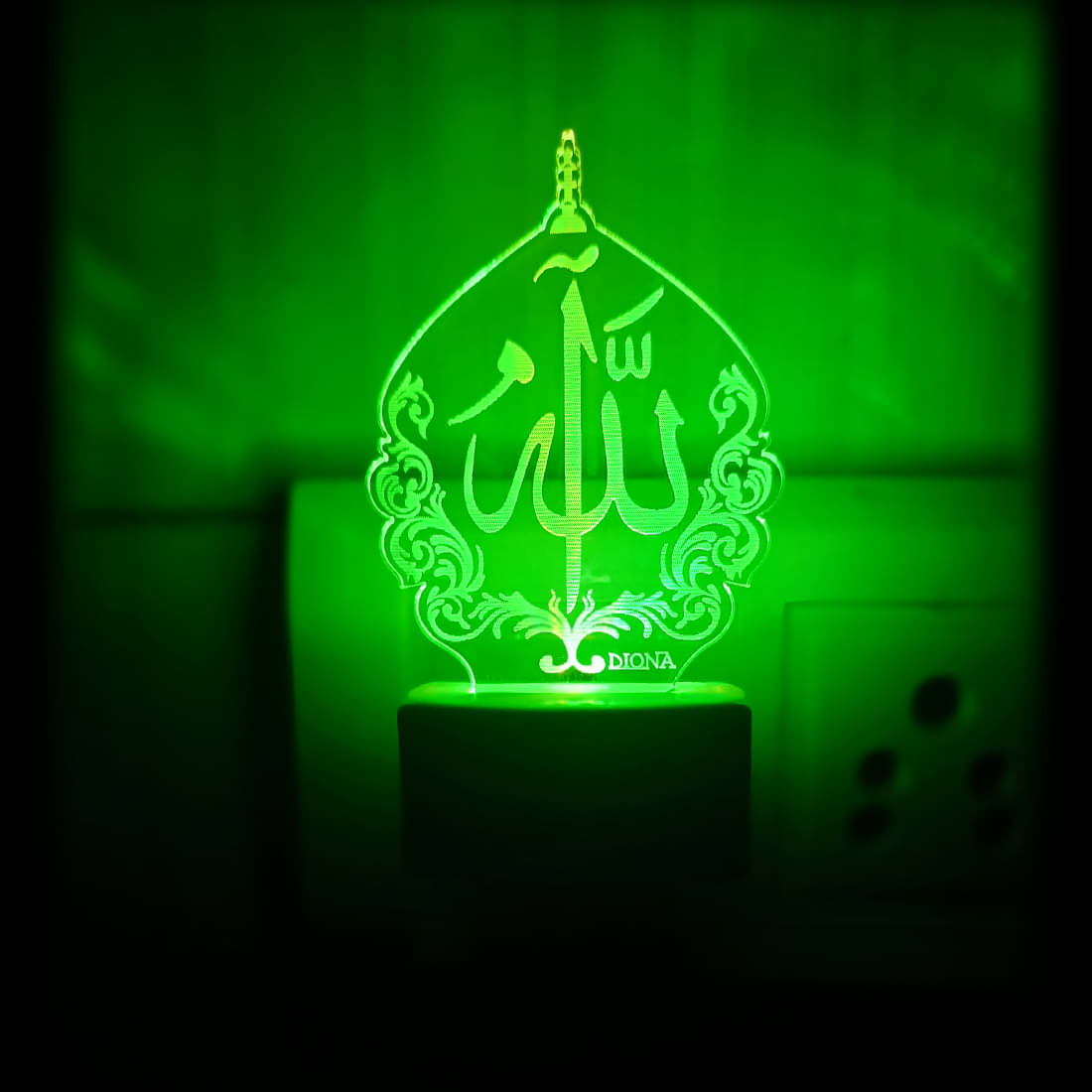     			DIONA Night lamp Allah Islam Muslim Allah Written kalma Night Light