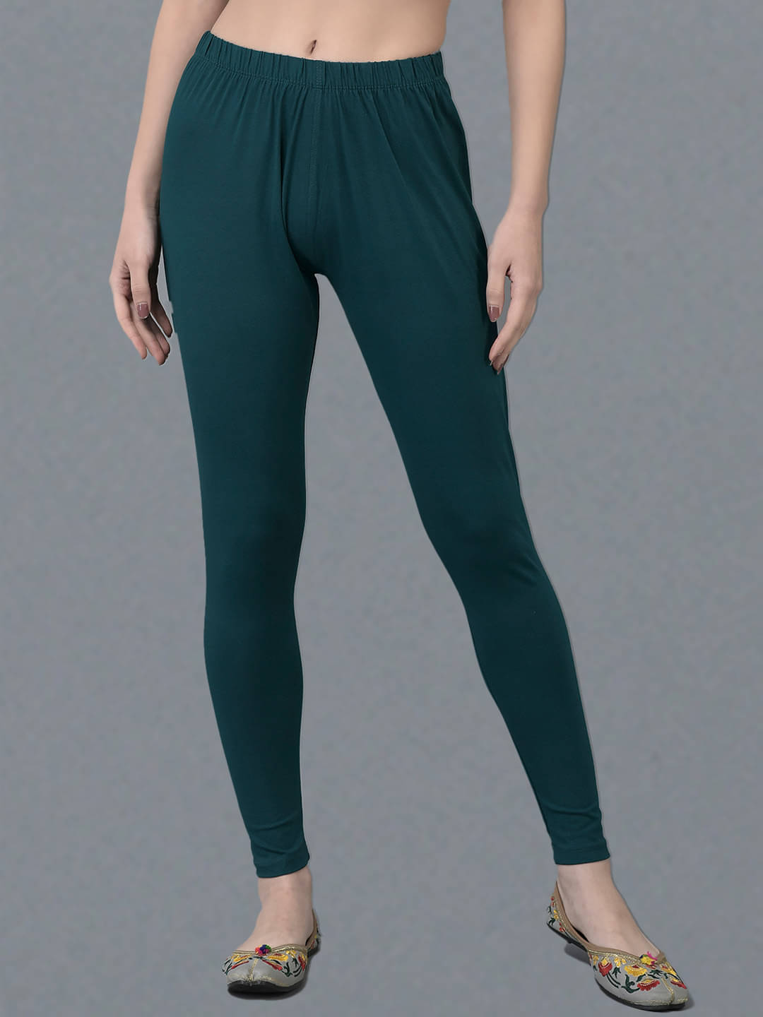     			Dollar Missy - Green Cotton Women's Leggings ( Pack of 1 )
