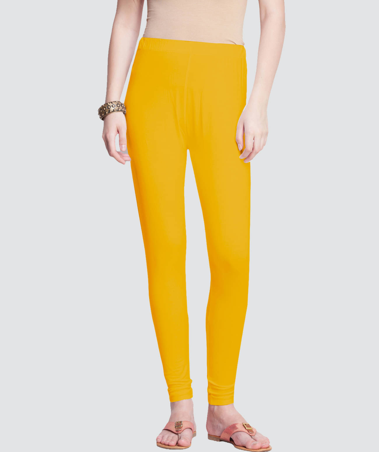     			Dollar Missy - Yellow Cotton Women's Leggings ( Pack of 1 )