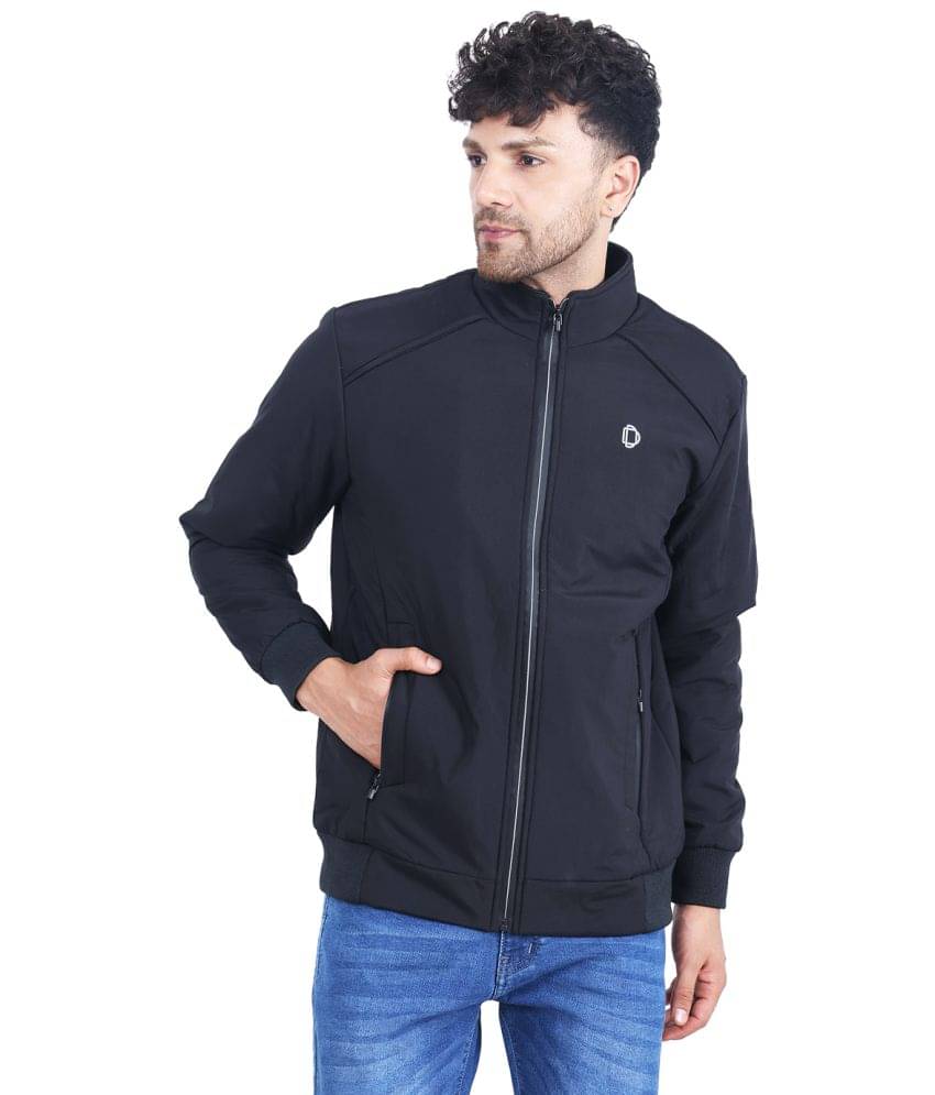     			Dollar PU Leather Men's Down Jacket - Navy ( Pack of 1 )