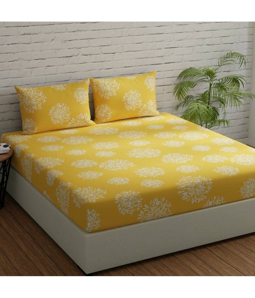 HIDECOR Microfiber 1 Double King Bedsheet with 2 Pillow Covers ( Yellow ) HIDECOR Microfiber 1 Double King Bedsheet with 2 Pillow Covers ( Yellow )