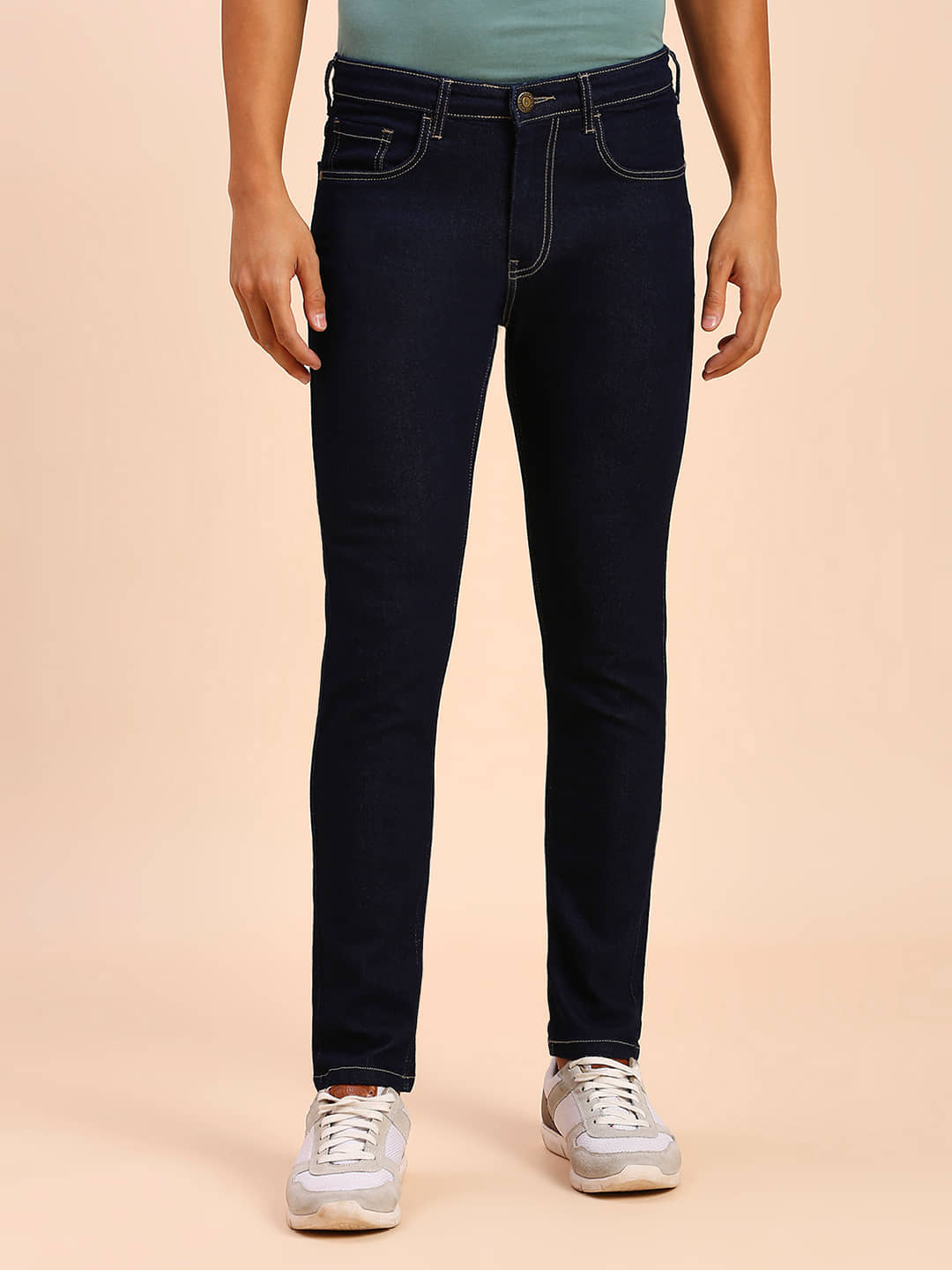 HJ HASASI Regular Fit Solid Men's Jeans - Indigo Blue ( Pack of 1 ) - Jeans | Buy online on ZillyBuy