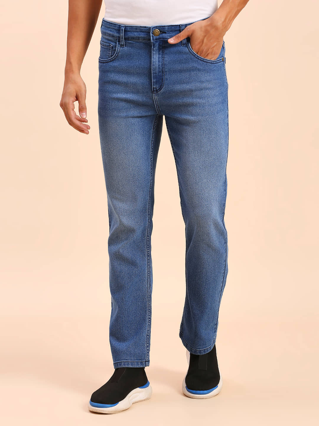 HJ HASASI Relaxed Faded Men's Jeans - Indigo Blue ( Pack of 1 ) - Jeans | Buy online on ZillyBuy