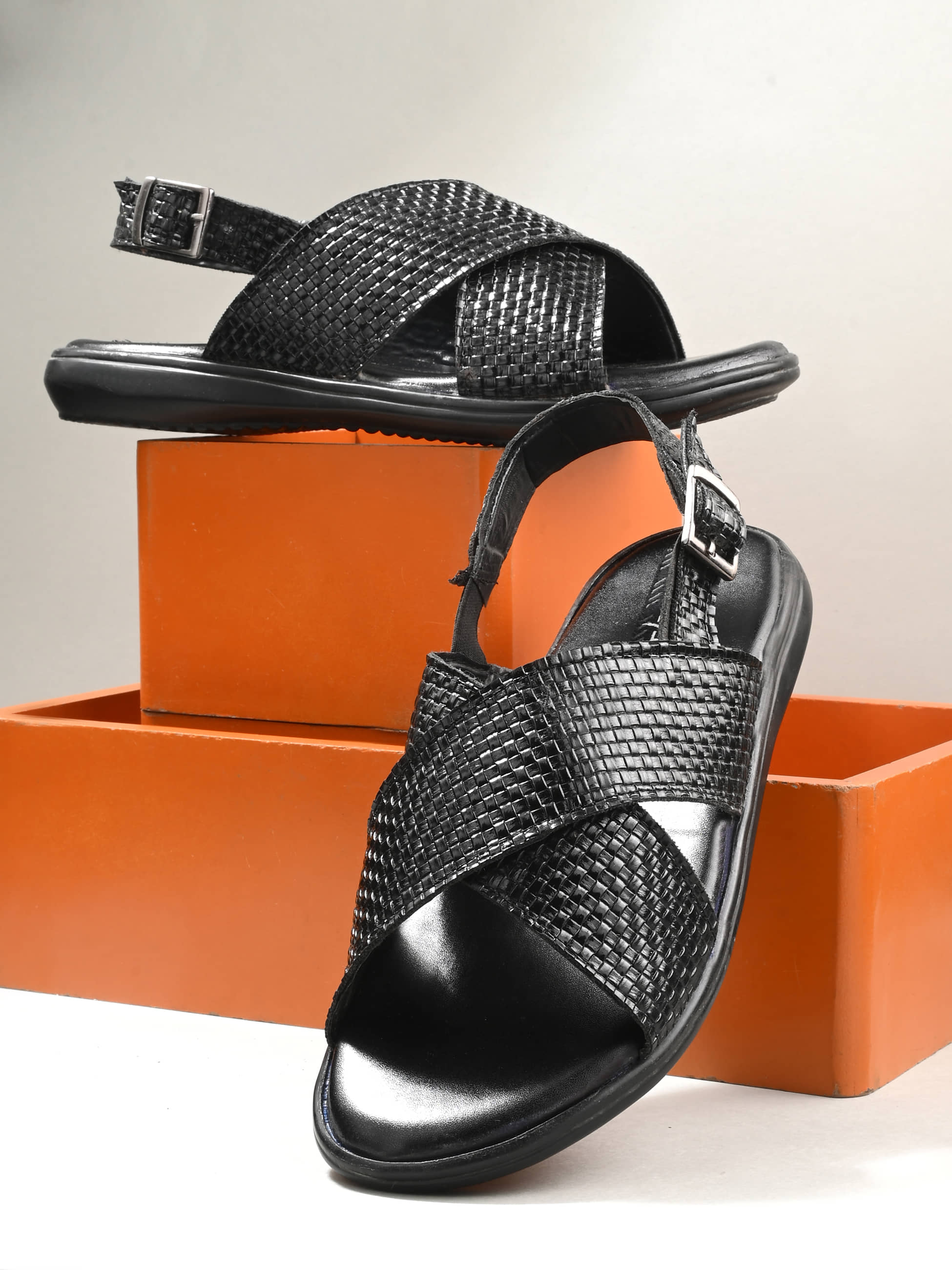 IVRAH - Black Men's Floater Sandals