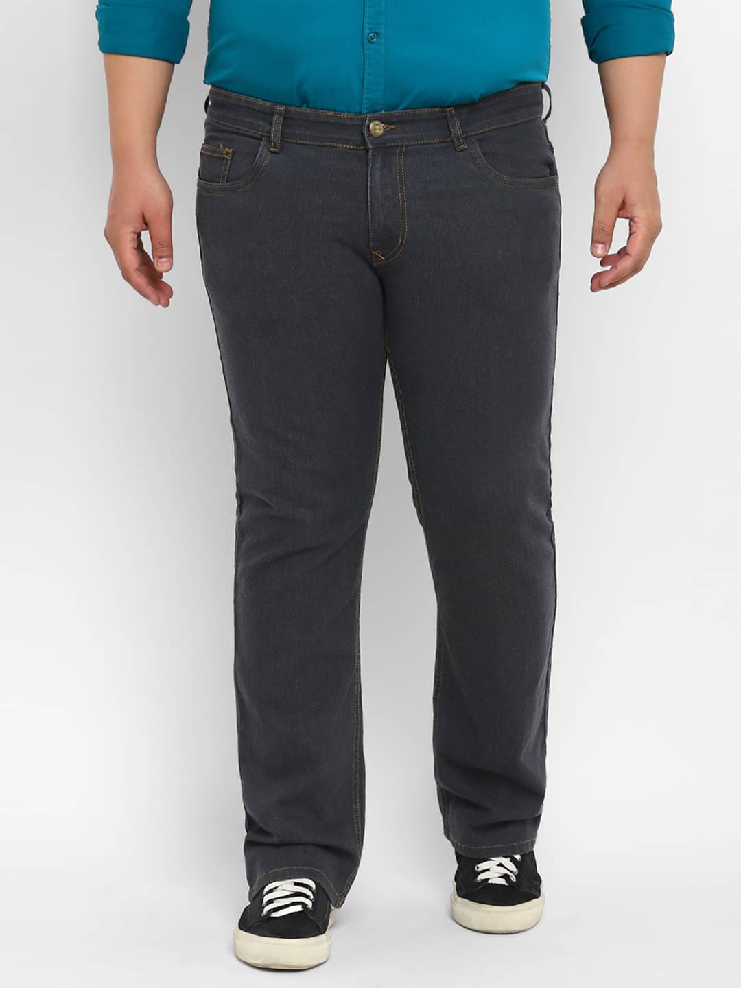 Urbano Plus Regular Fit Basic Men's Jeans - Grey ( Pack of 1 ) Urbano Plus Regular Fit Basic Men's Jeans - Grey ( Pack of 1 )