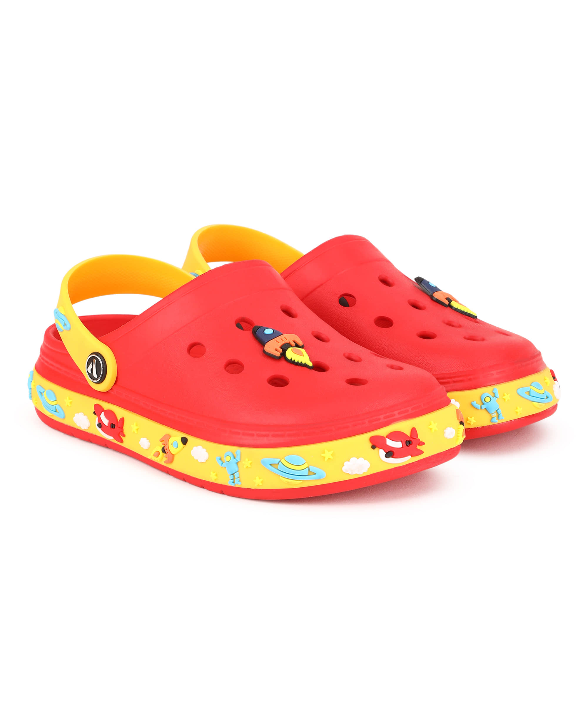 Aqualite Boys Red & Yellow Clogs