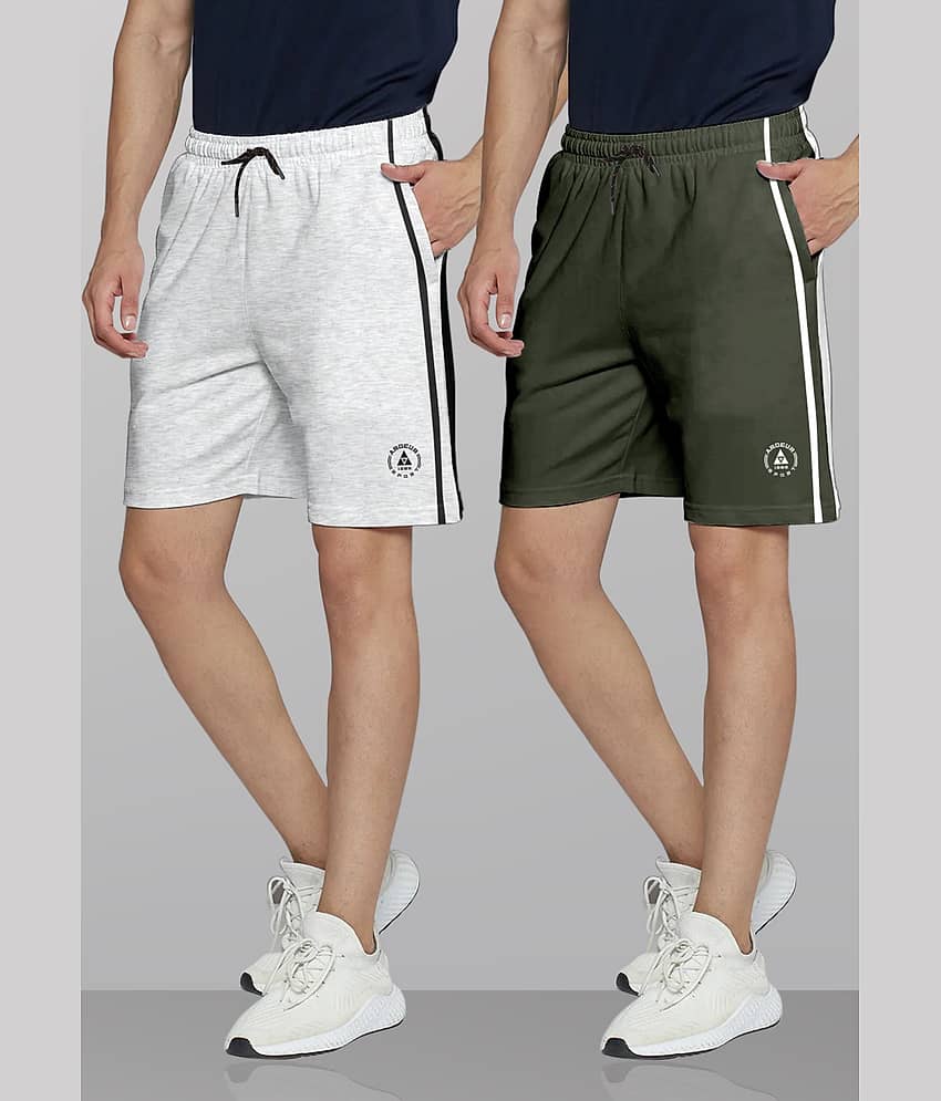 Ardeur Multi Cotton Blend Men's Shorts ( Pack of 2 ) - Shorts | Buy online on ZillyBuy