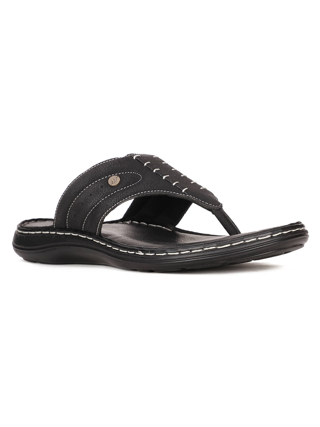 Bata Black Men's Thong Flip Flop