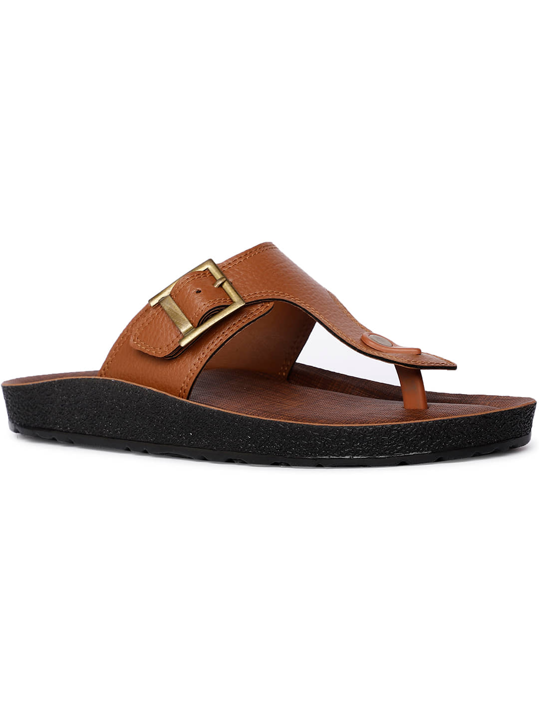 Bata Brown Men's Thong Flip Flop