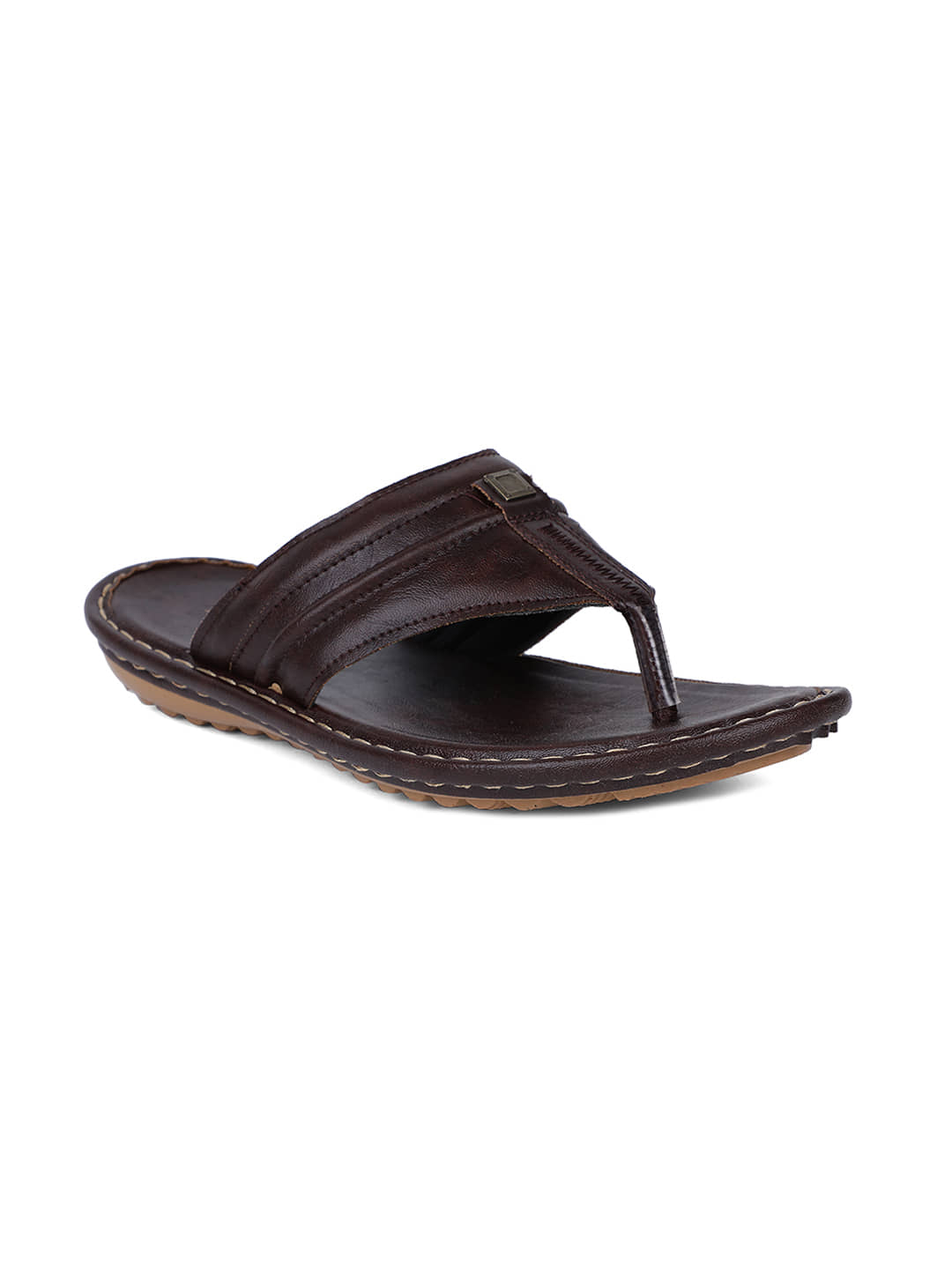 Bata Brown Men's Thong Flip Flop
