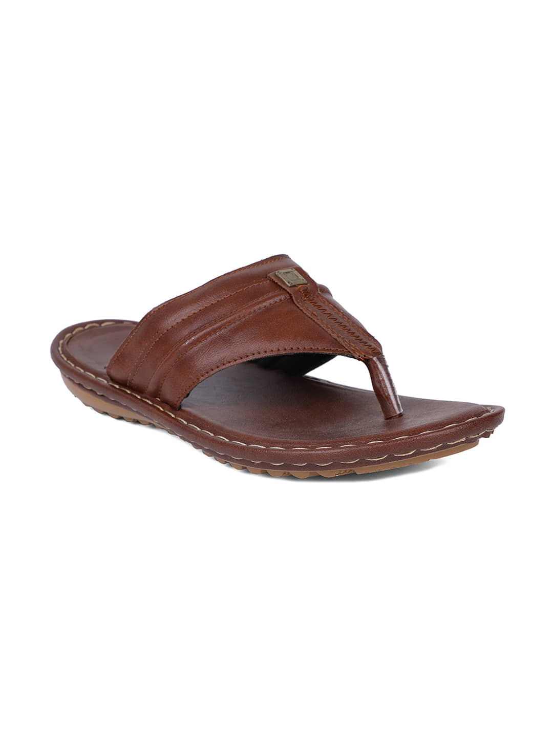 Bata Brown Men's Thong Flip Flop