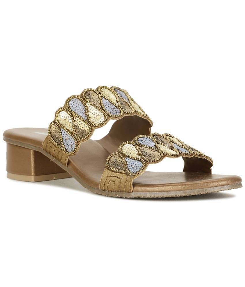     			Bata Gold Women's Sandal Heels