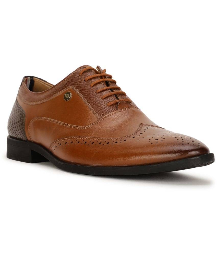 Bata Tan Men's Dual Shade Formal Shoes Bata Tan Men's Dual Shade Formal Shoes