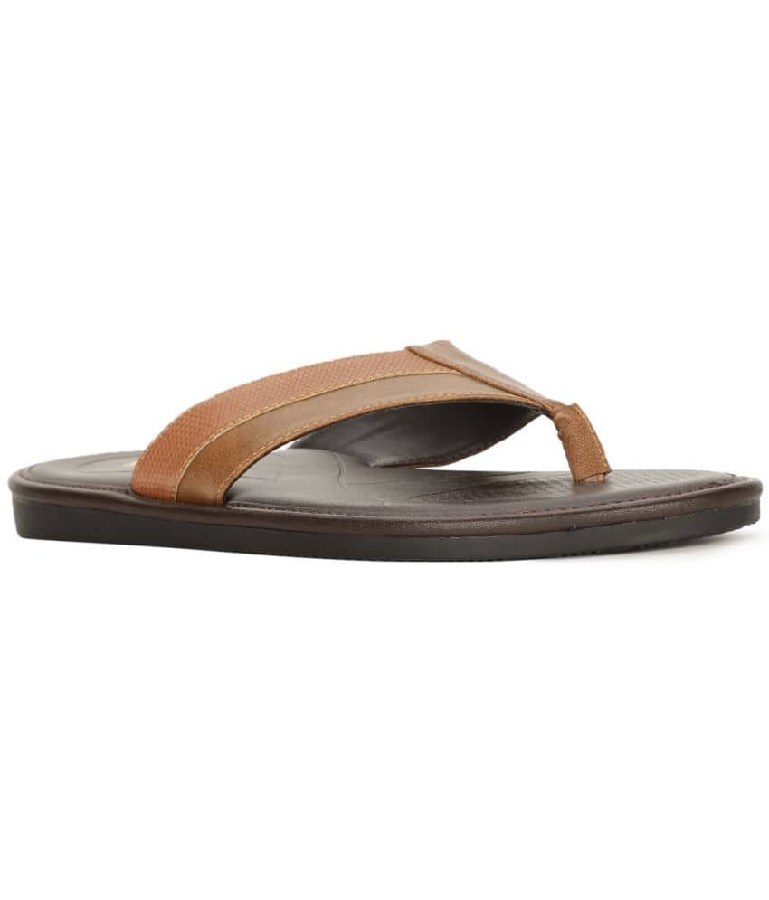 Bata Tan Men's Thong Flip Flop