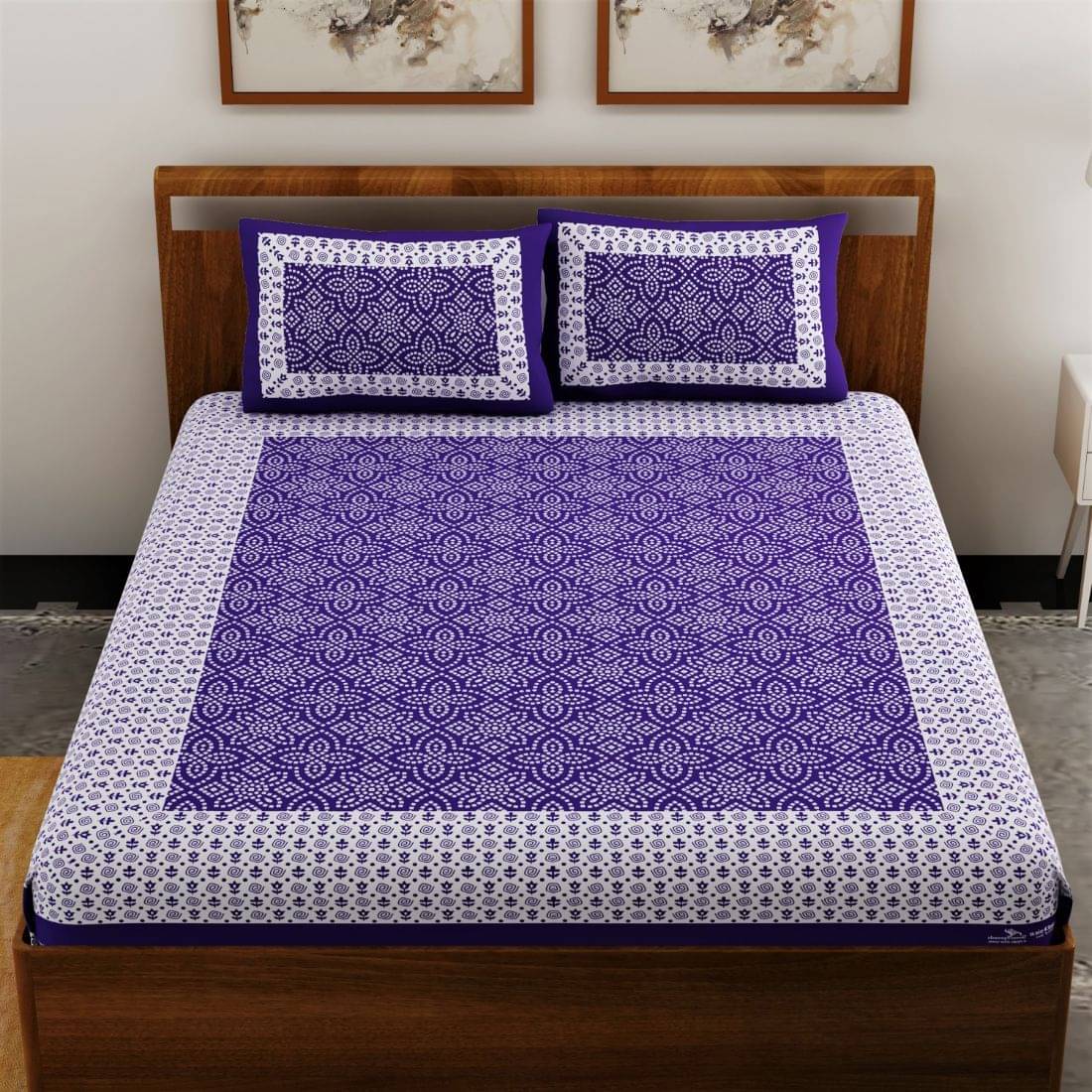     			Uniqchoice Cotton Double Bedsheet ( Assorted )