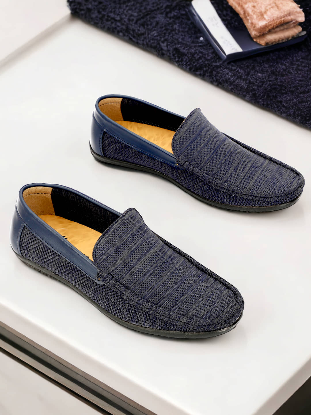 Buxton Blue Men's Slip on - Formal Shoes | Buy online on ZillyBuy