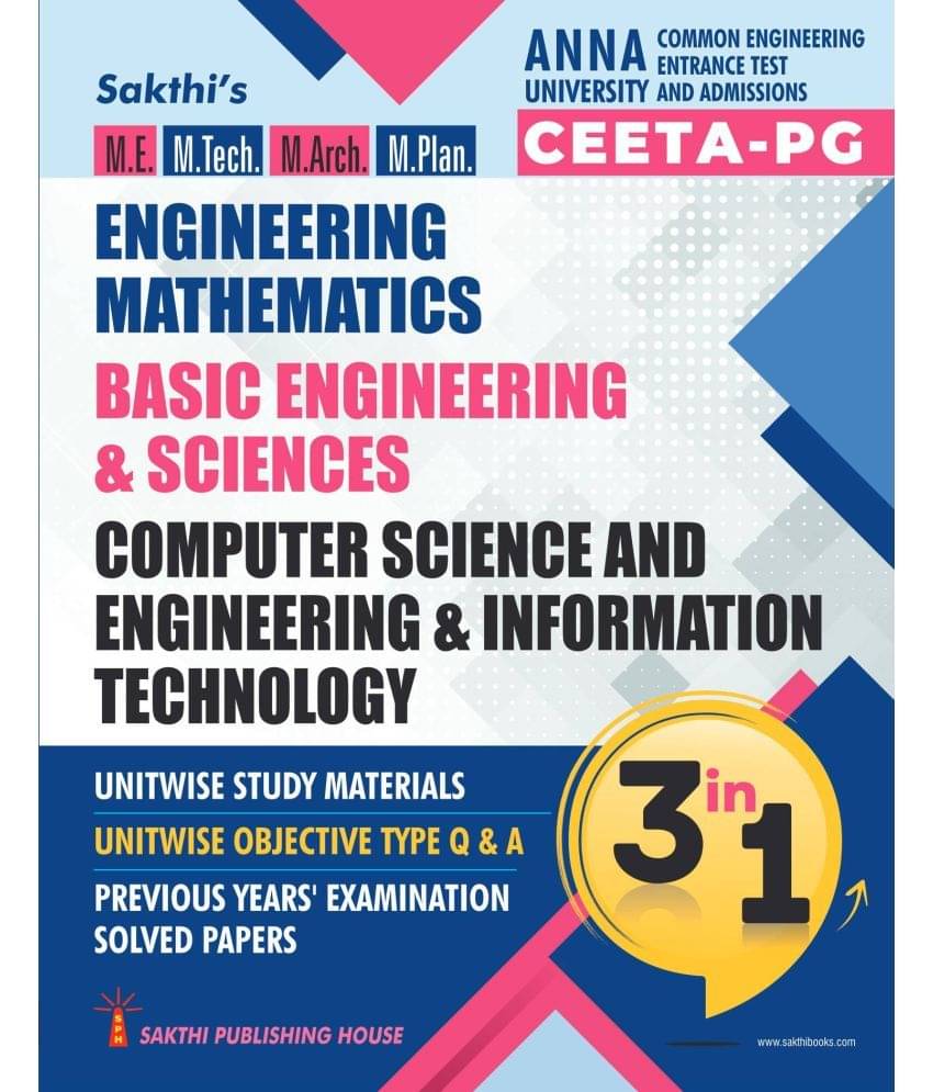 CEETA-PG Computer Science And Engineering & Information Technology , Engineering Mathematics & Basic Engineering Sciences (3 in 1) CEETA-PG Computer Science And Engineering & Information Technology , Engineering Mathematics & Basic Engineering Sciences (3 in 1)