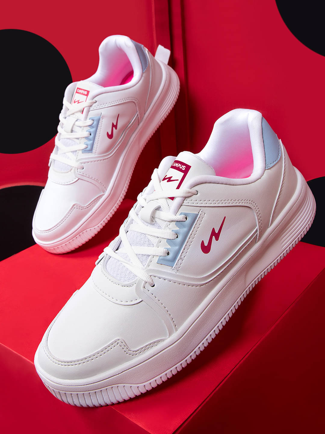     			Campus White Women's Sneakers