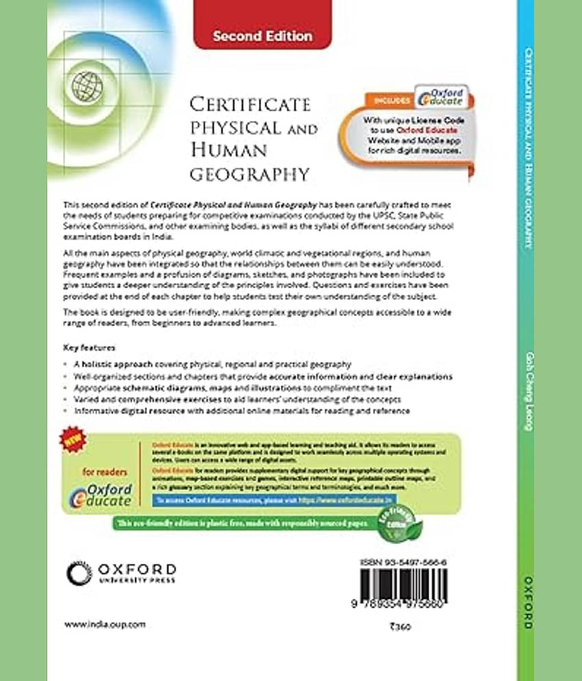 Certificate Physical and Human Geography 2nd Edition | Best Suited for UPSC Aspirants Paperback – 15 December 2023