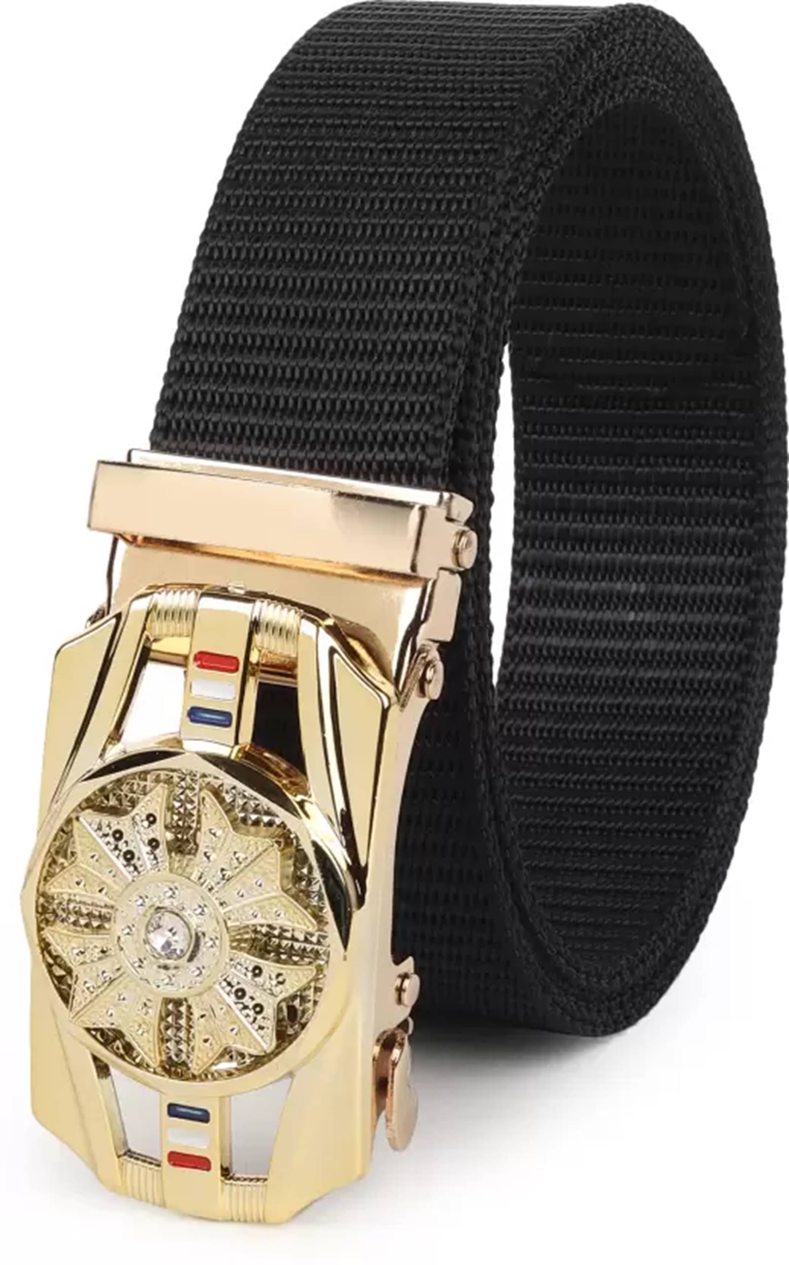     			Clock21 - Black Nylon Men's Casual Belt ( Pack of 1 )