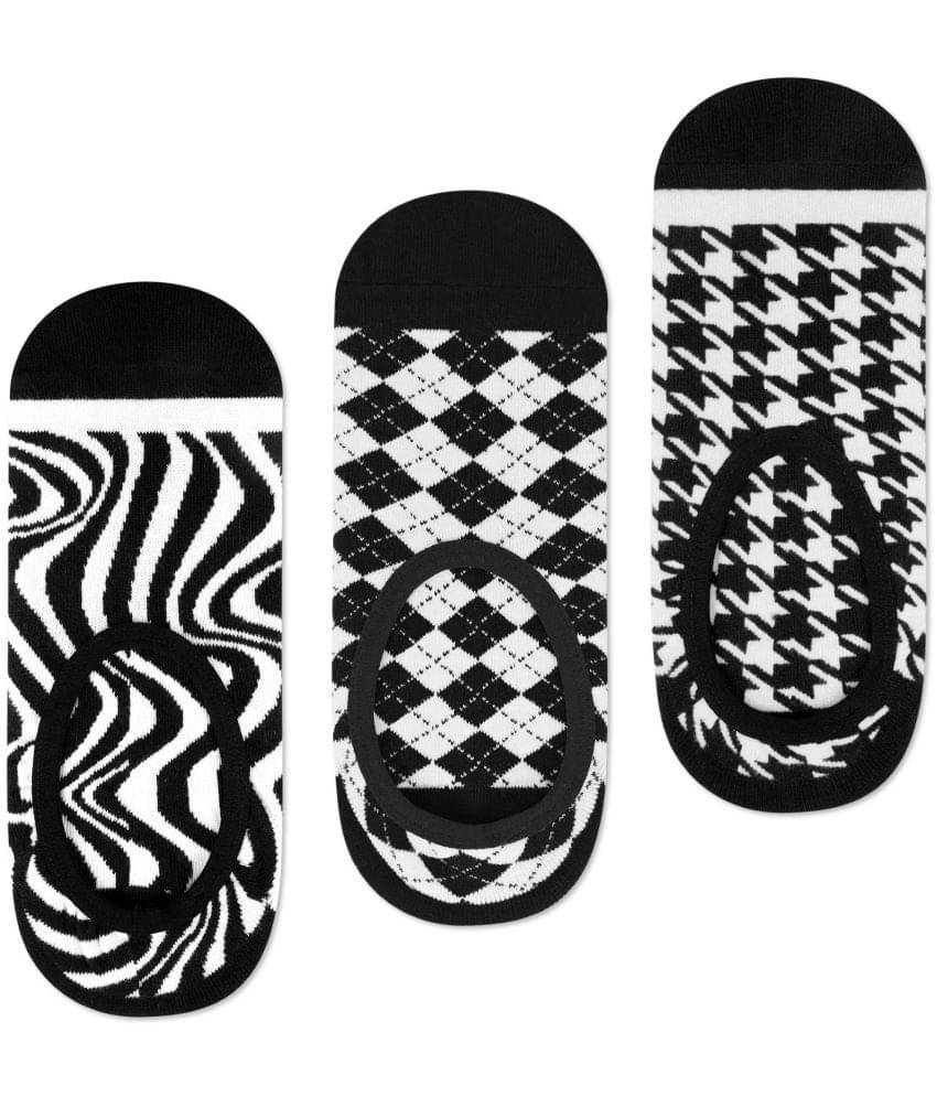 Dynamocks Cotton Blend Men's Printed MultiColor No Show Socks ( Pack of 3 ) Dynamocks Cotton Blend Men's Printed MultiColor No Show Socks ( Pack of 3 )