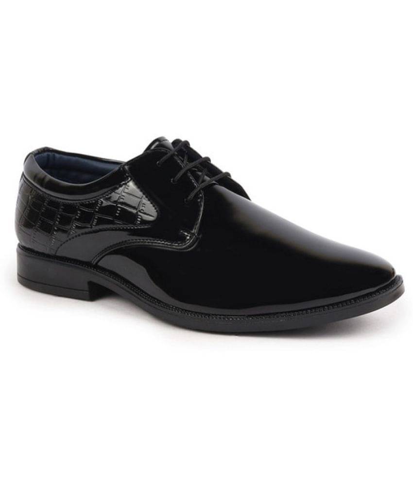 Fausto Black Men's Derby Formal Shoes Fausto Black Men's Derby Formal Shoes