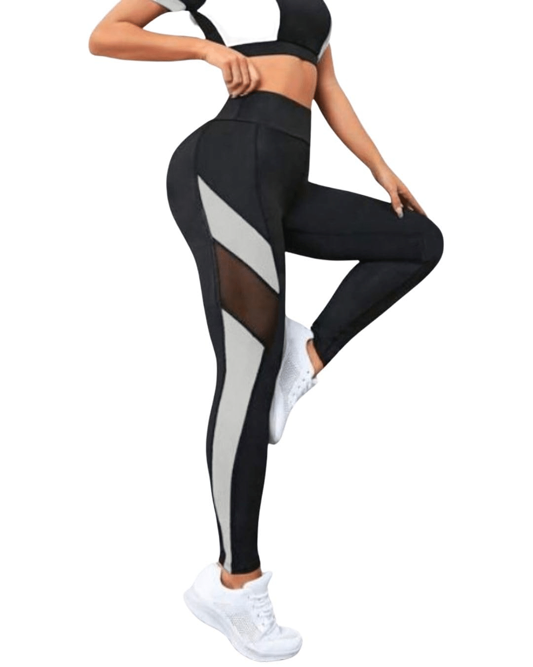     			Glito Gray Polyester Lycra Self Design Tights - Single