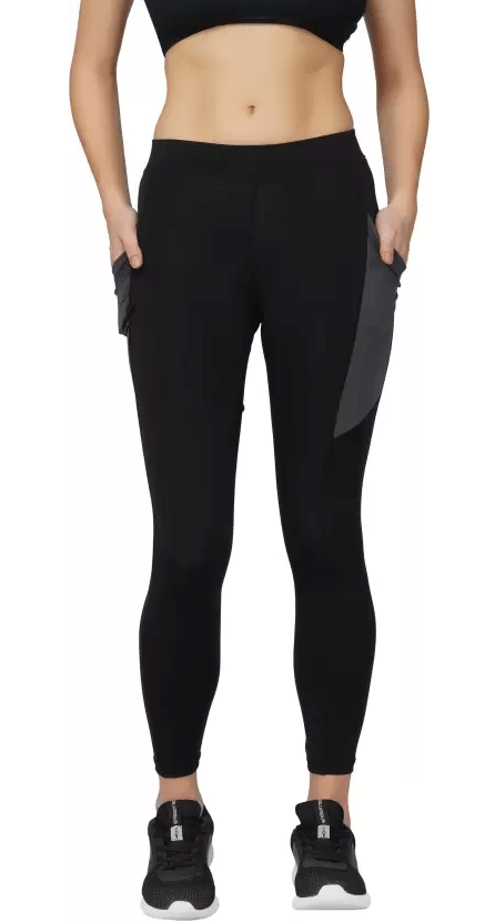     			Glito Grey Polyester Lycra Self Design Tights - Single