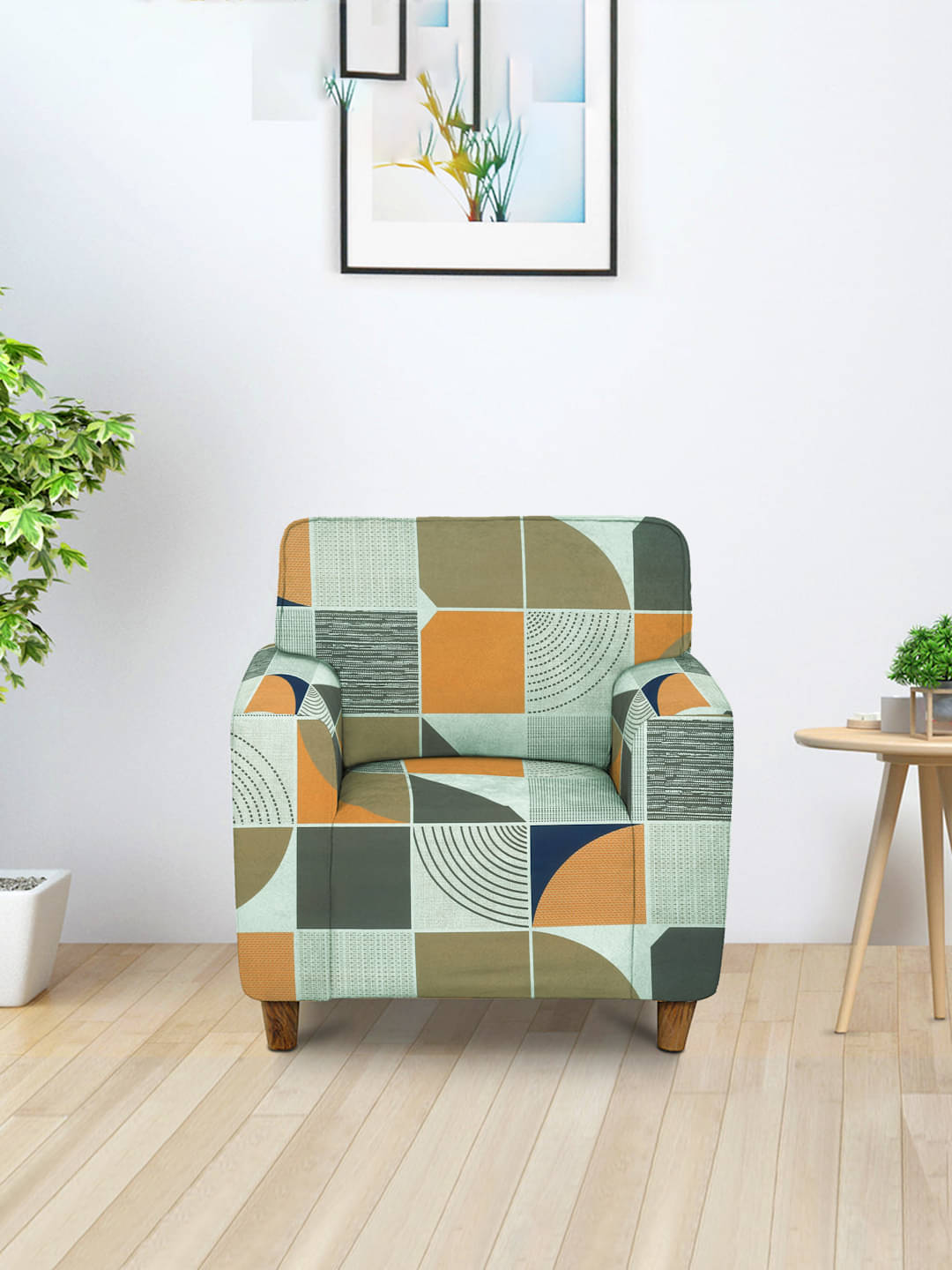     			Cortina 1 Seater Polyester Sofa Cover ( Pack of 1 )
