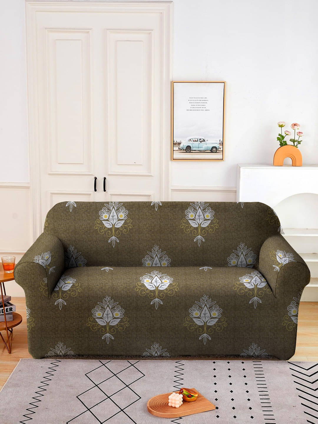     			Cortina 2 Seater Polyester Sofa Cover ( Pack of 1 )