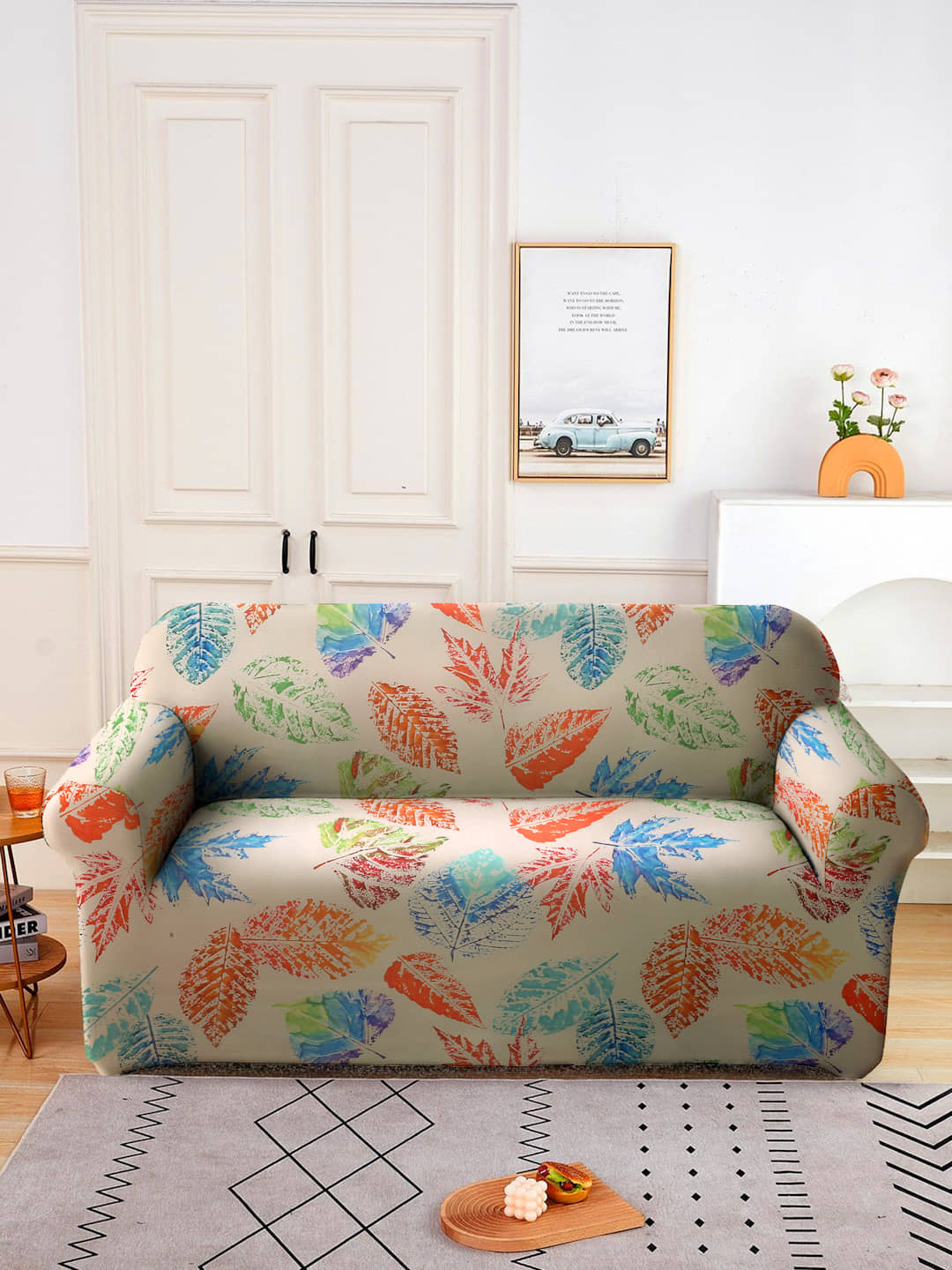 Cortina 3 Seater Polyester Sofa Cover ( Pack of 1 )