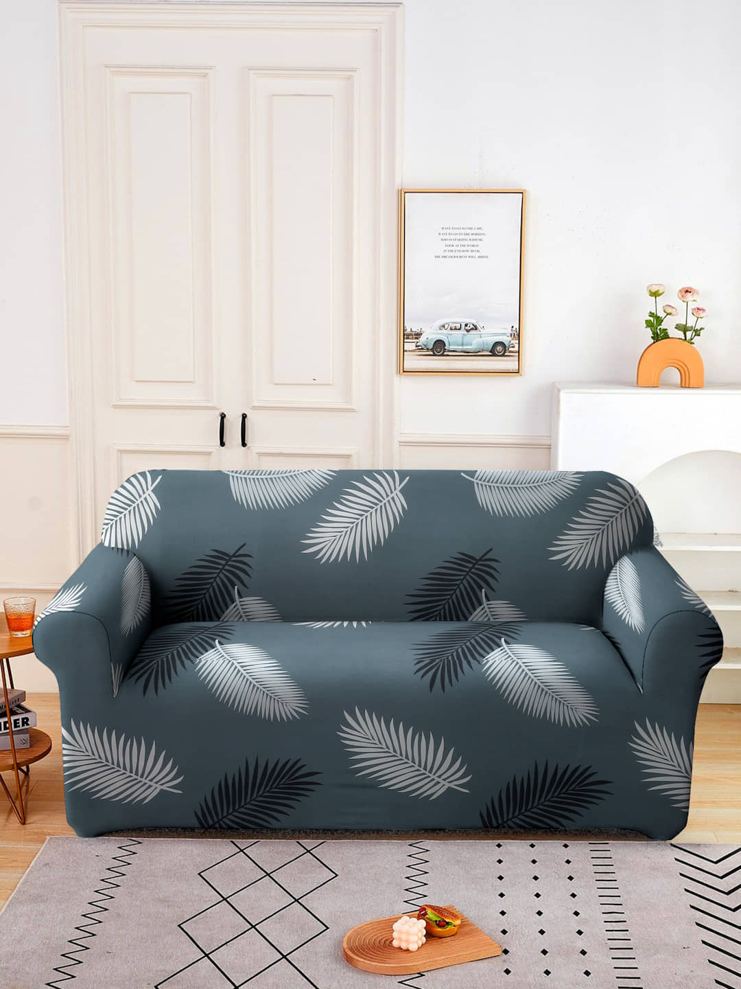 Cortina 2 Seater Polyester Sofa Cover ( Pack of 1 )