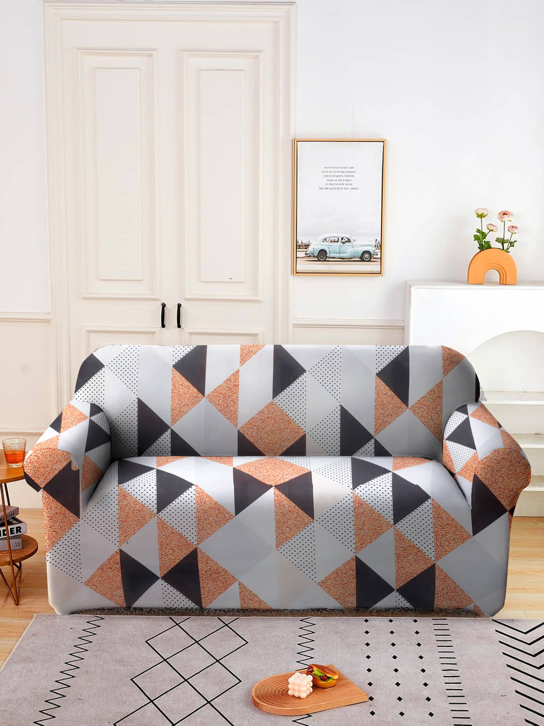 Cortina 2 Seater Polyester Sofa Cover ( Pack of 1 )