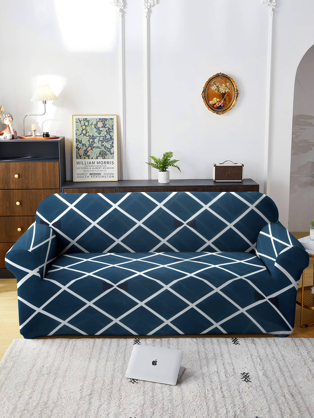     			Cortina 3 Seater Polyester Sofa Cover ( Pack of 1 )