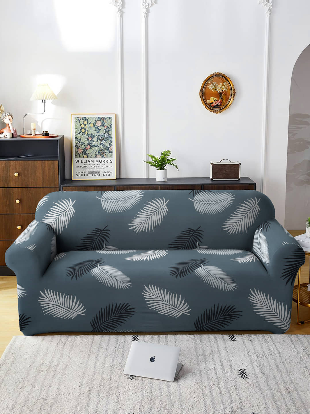 Cortina 2 Seater Polyester Sofa Cover ( Pack of 1 )