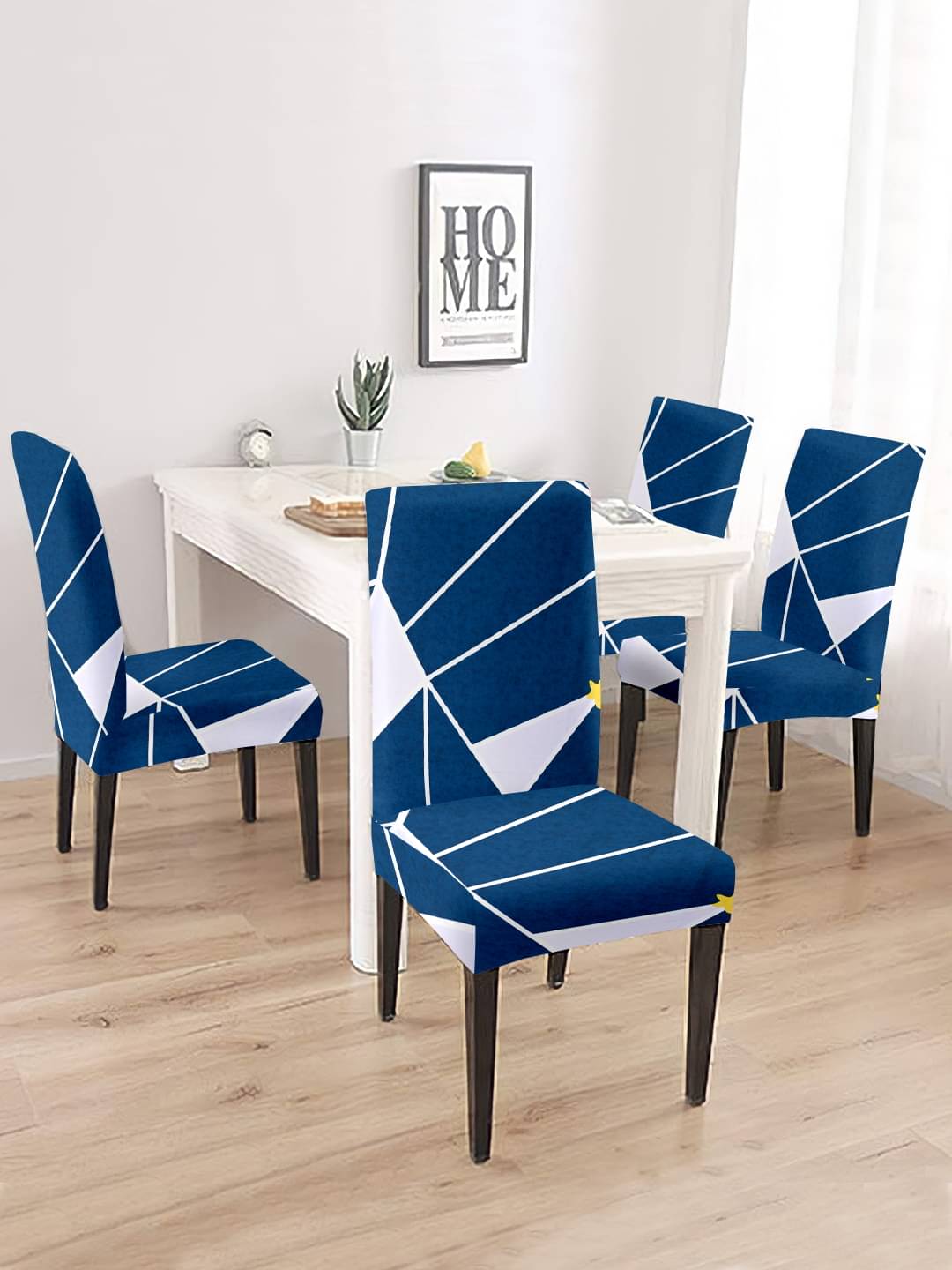     			Cortina 4 Seater Polyester Chair Cover ( Pack of 4 )