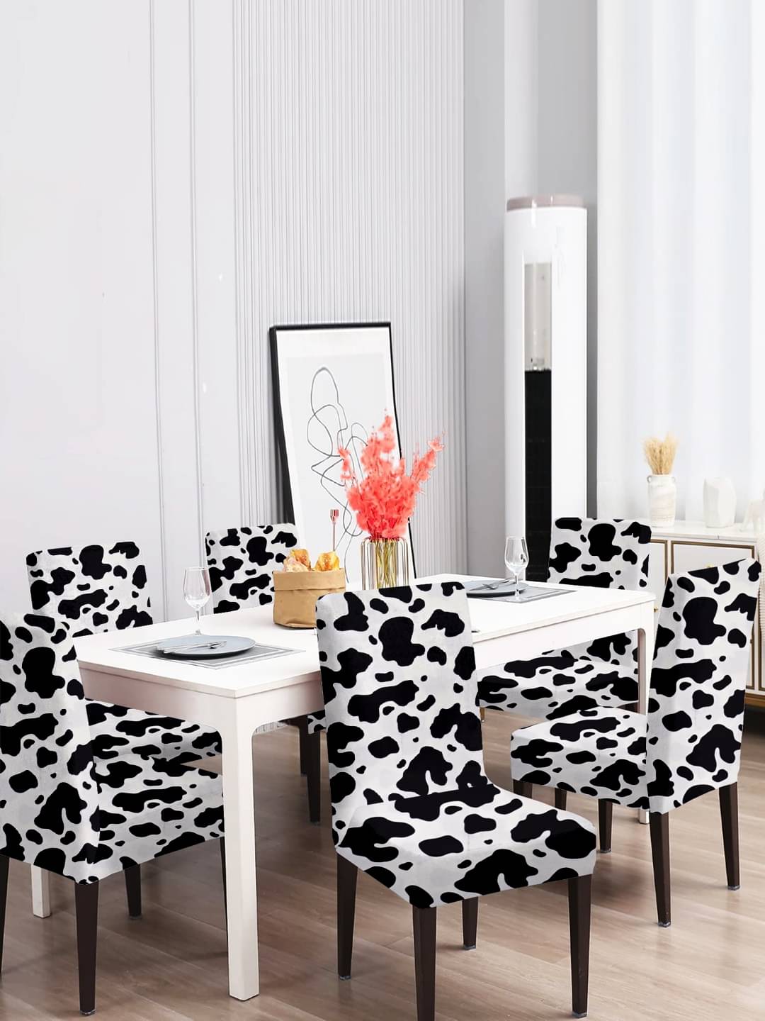     			Cortina 6 Seater Polyester Chair Cover ( Pack of 6 )