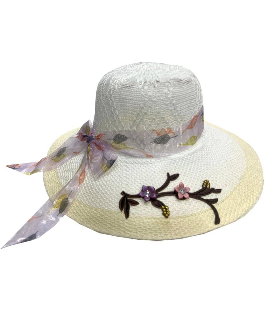 Infispace White Polyester Women's Hat ( Pack of 1 ) Infispace White Polyester Women's Hat ( Pack of 1 )