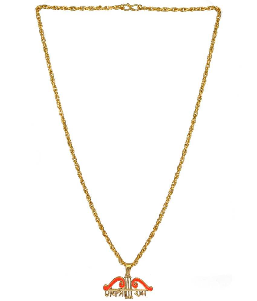     			KRIMO Golden Pendant set ( Pack of 1 )