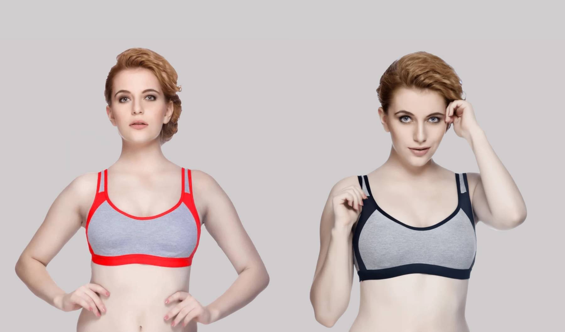 Kiran Enterprises Pack of 2 Cotton Non Padded Women's T-Shirt Bra ( Multicolor ) 2 sport bra Kiran Enterprises Pack of 2 Cotton Non Padded Women's T-Shirt Bra ( Multicolor ) 2 sport bra