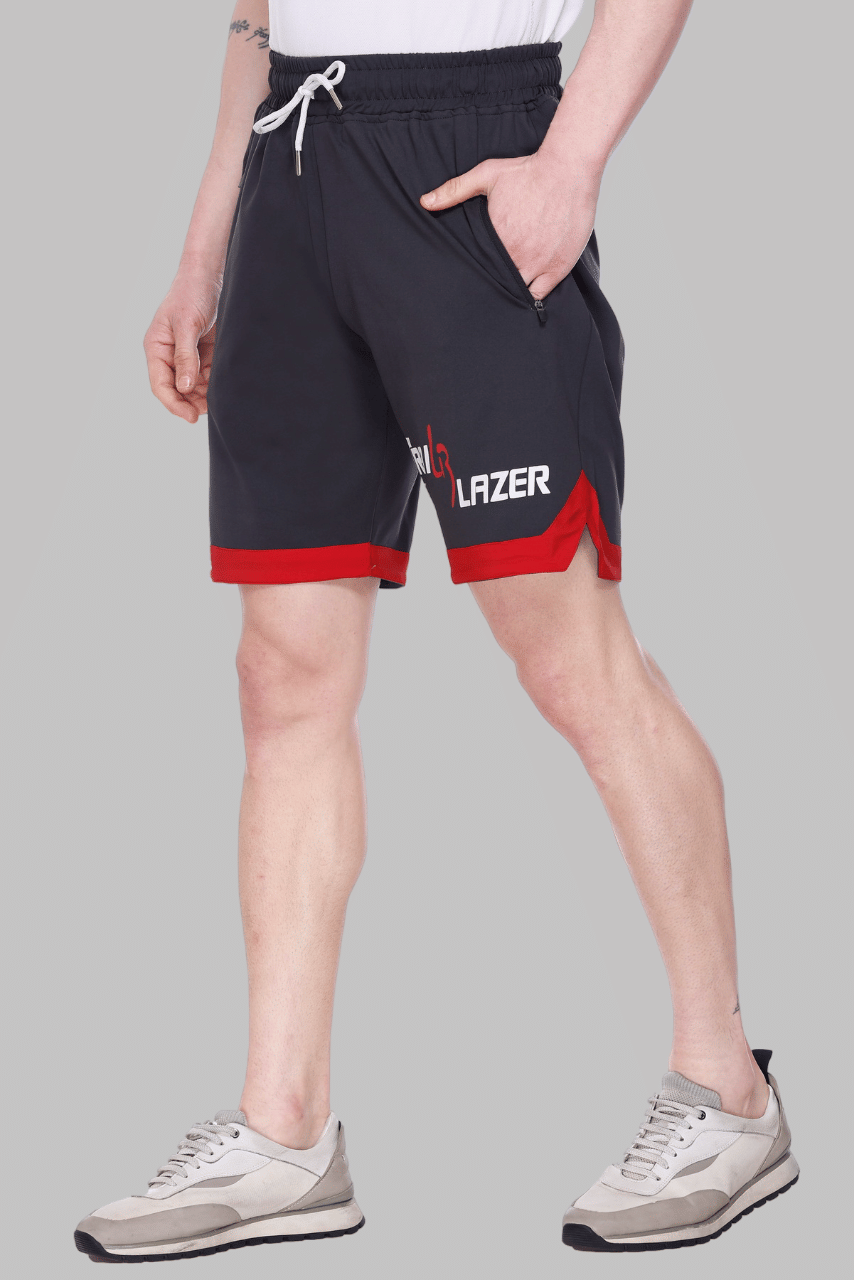 LEEBONEE Dark Grey Polyester Blend Men's Shorts ( Pack of 1 ) - Shorts | Buy online on ZillyBuy