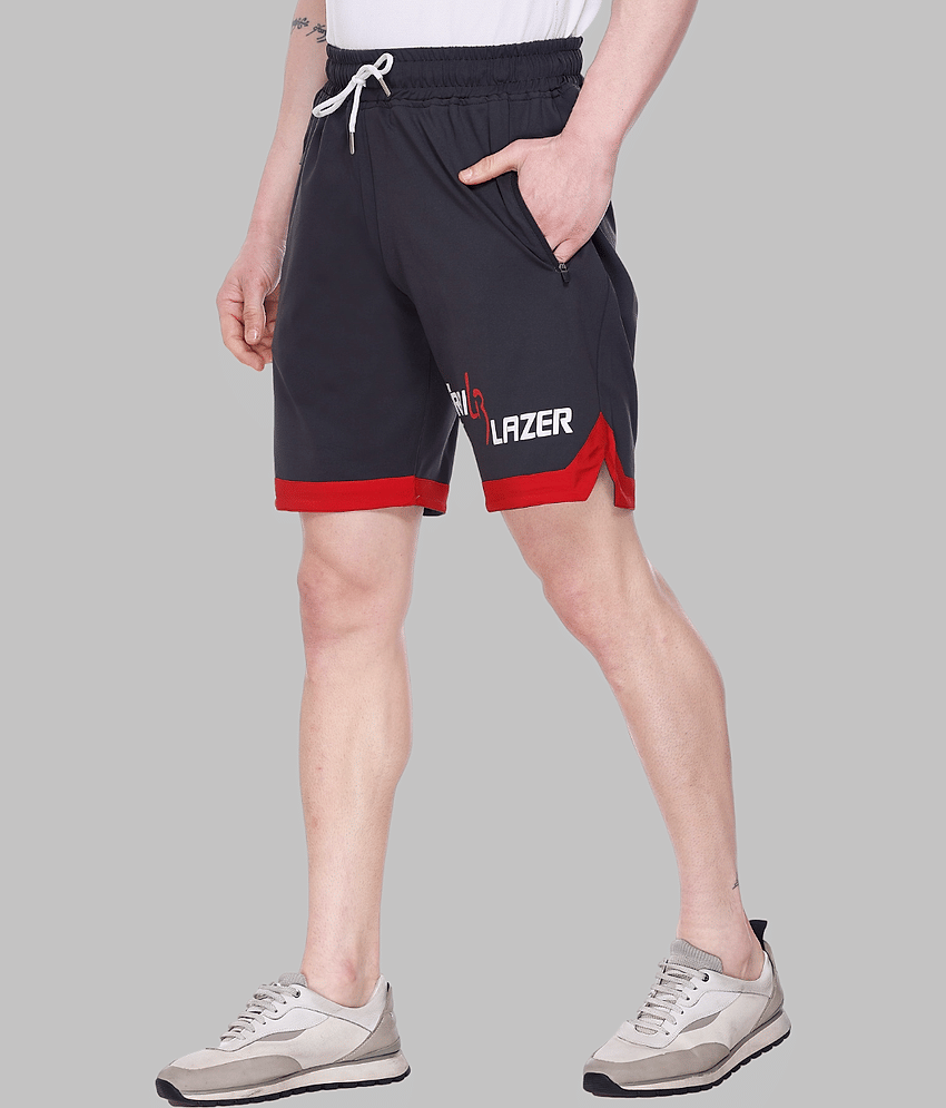 LEEBONEE Dark Grey Polyester Blend Men's Shorts ( Pack of 1 ) - Shorts | Buy online on ZillyBuy