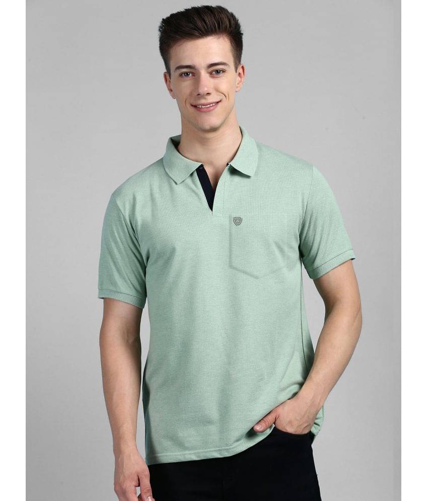     			Lux Cozi Cotton Regular Fit Solid Half Sleeves Men's Polo T Shirt - Mint Green ( Pack of 1 )