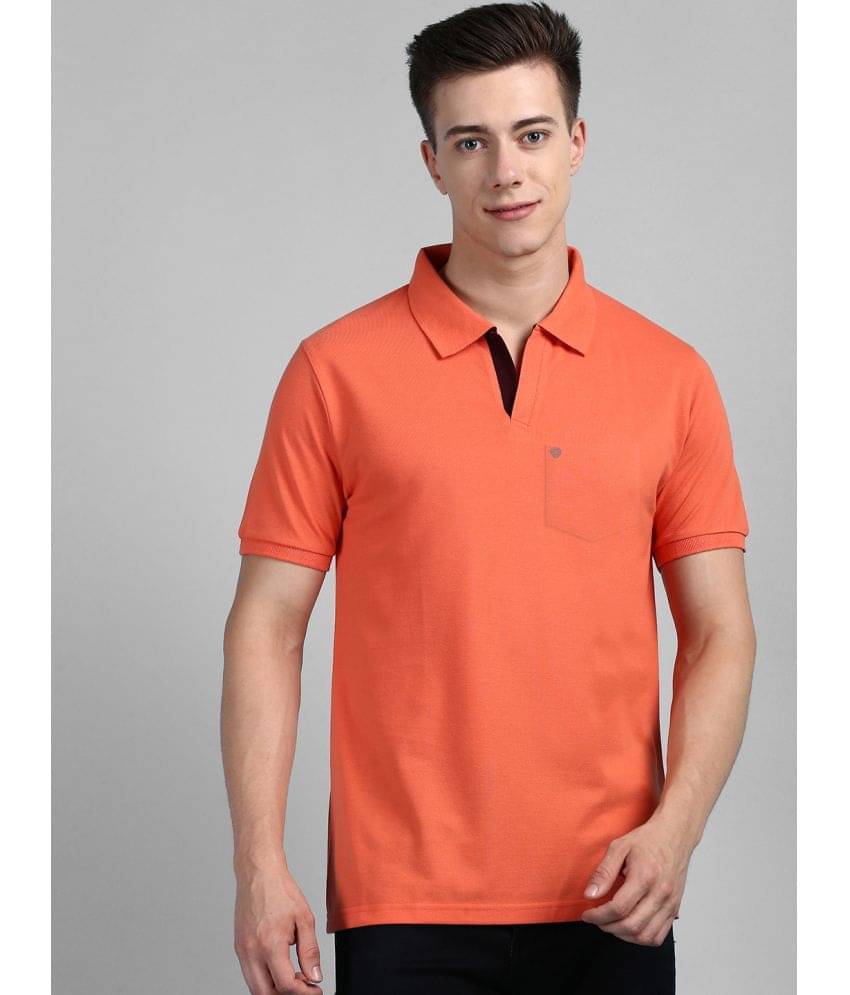 Lux Cozi Cotton Regular Fit Solid Half Sleeves Men's Polo T Shirt - Orange ( Pack of 1 ) Lux Cozi Cotton Regular Fit Solid Half Sleeves Men's Polo T Shirt - Orange ( Pack of 1 )