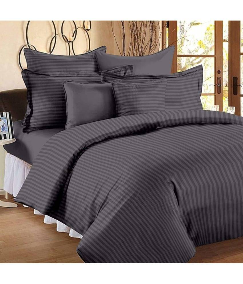Neekshaa Satin 1 Double Bedsheet with 2 Pillow Covers ( Grey ) Neekshaa Satin 1 Double Bedsheet with 2 Pillow Covers ( Grey )