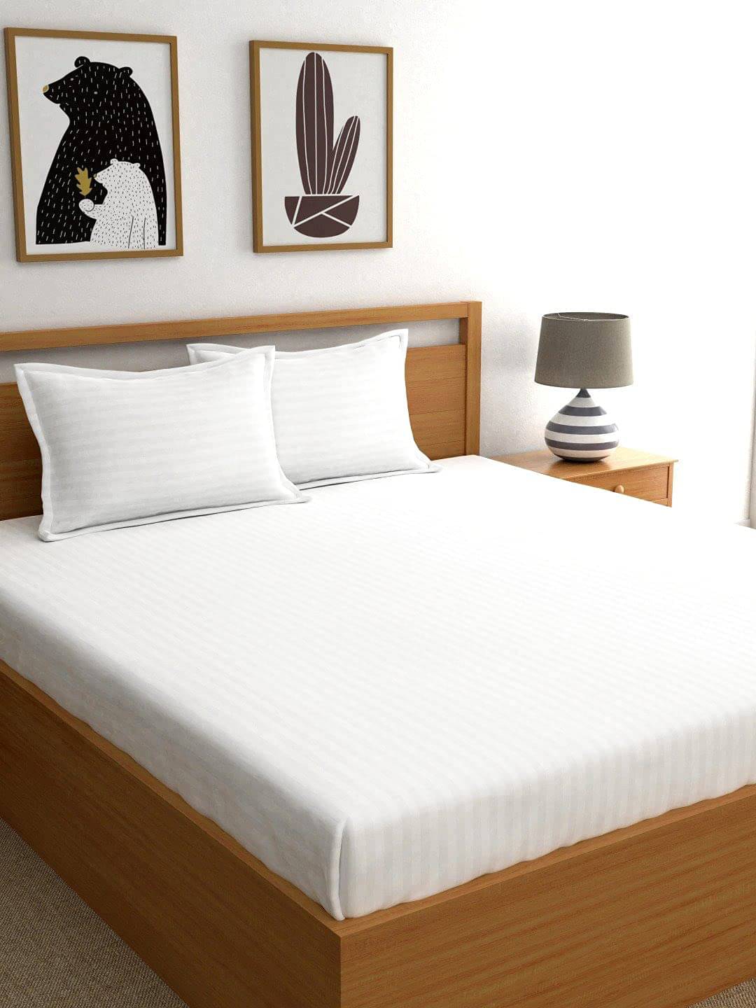 Neekshaa Satin 1 Double Bedsheet with 2 Pillow Covers ( White ) Neekshaa Satin 1 Double Bedsheet with 2 Pillow Covers ( White )