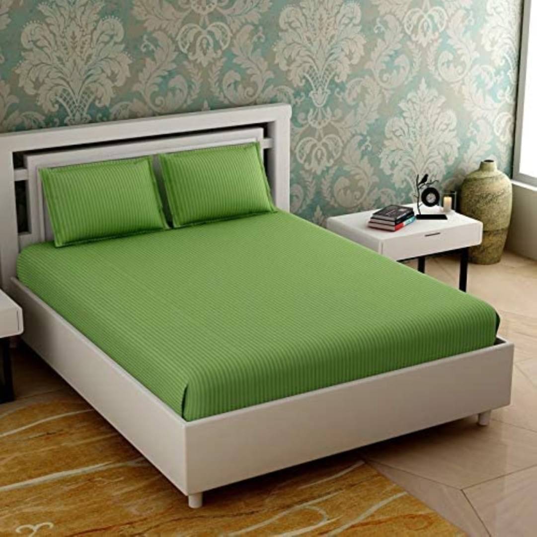 Neekshaa Satin 1 Double Bedsheet with 2 Pillow Covers ( Light Green ) Neekshaa Satin 1 Double Bedsheet with 2 Pillow Covers ( Light Green )