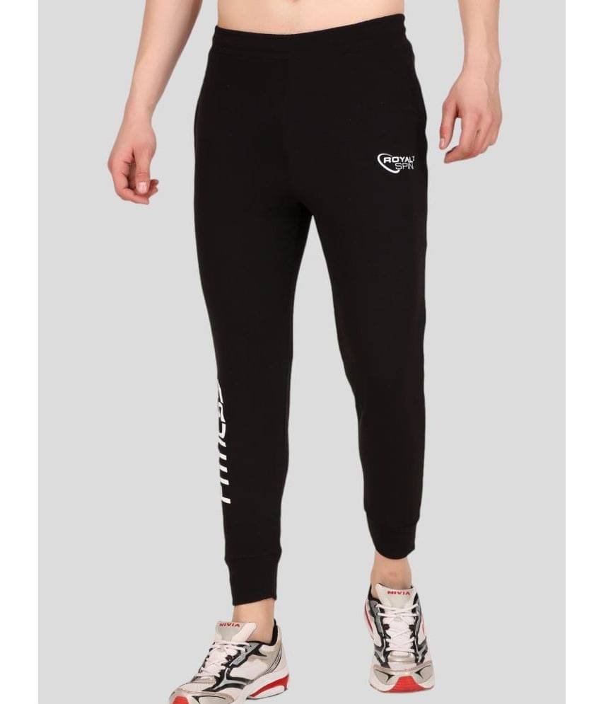     			Roya,l spin Black Polyester Men's Joggers ( Pack of 1 )