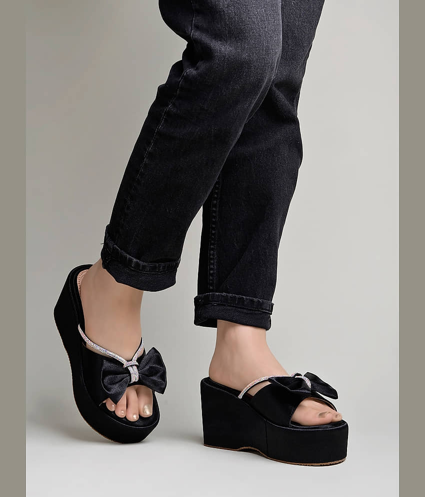 Shoetopia Black Women's Slip On Heels - Heels | Buy online on ZillyBuy